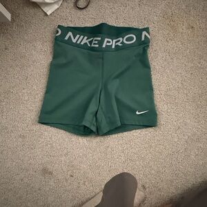 Nike Pro Green Shorts 4 inch inseam